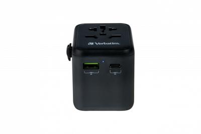 Verbatim UTA-02 Worldwide Travel Adapter + USB-A & USB-C Verbatim UTA-02 Worldwide Travel Adapter + USB-A & USB-C