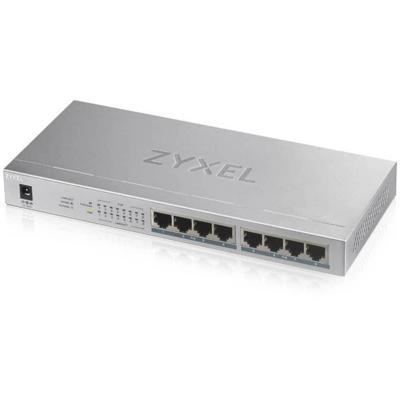 ZyXEL GS1008HP Unmanaged Gigabit Ethernet (10/100/1000) Grijs Power over Ethernet (PoE)