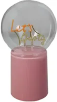 Kersten ornament glas let's party 12x21cm roze, transparant - thumbnail