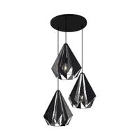 QAZQA Industriële hanglamp zwart met mesh 3-lichts - Carcass - thumbnail