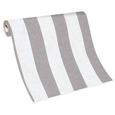 Dutch Wallcoverings Behang Carat Deluxe Streep Wit/Zilver 10077-14