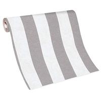 Dutch Wallcoverings Behang Carat Deluxe Streep Wit/Zilver 10077-14 - thumbnail