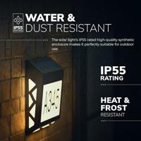 Numa - LED Solar Huisnummer - Wandlamp - 3000K Warm wit - 40 Lumen - Schemerschakelaar - Polykristal solar - IP65 - Zwart - Solar huisnummerverlichting - thumbnail