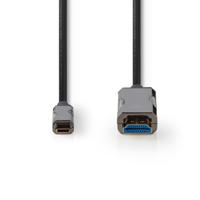 Nedis CCBG6410BK200 Usb Type-c™ Naar Hdmi™-kabel Aoc Type-c™ Male - Hdmi™-connector 20,0 M Zwart - thumbnail