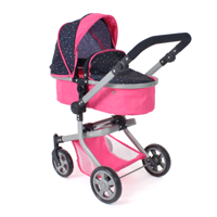 Combi-poppenwagen Mika - Confetti Pink - thumbnail