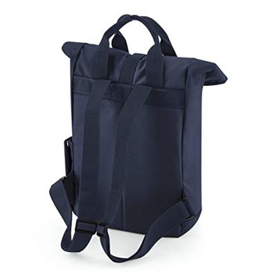 Atlantis BG118S Recycled Mini Twin Handle Roll-Top Backpack - Navy-Dusk - 23 x 32 x 11 cm
