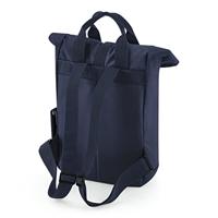 Atlantis BG118S Recycled Mini Twin Handle Roll-Top Backpack - Navy-Dusk - 23 x 32 x 11 cm - thumbnail