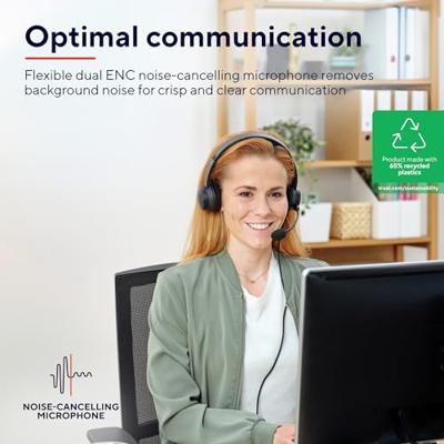 Trust Ayda ENC-headset voor pc (USB) Headset Zwart
