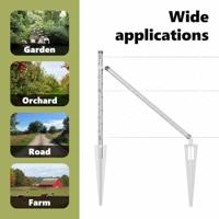 VidaXL Afrasteringspaal zilver 10 x 0,6 m (50 mm gaas) staal - thumbnail