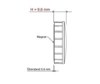 MAUL magneet Solid, 32 mm, trekkracht 800 gr, doos van 10 stuks, assorti - thumbnail