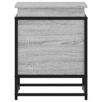 Opbergbox met deksel 40x40x51,5 cm bewerkt hout grijs sonoma - thumbnail