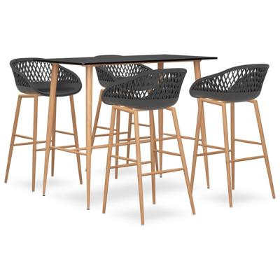5-delige Barset zwart en grijs