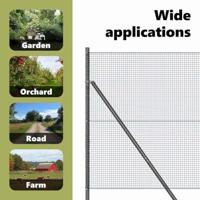 VidaXL Afrasteringspaal grijs 25 x 1,2 m (16 x 16 mm gaas) - thumbnail