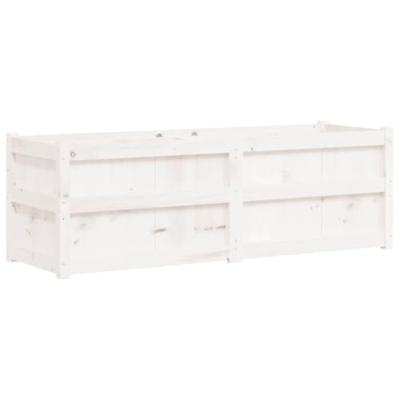 Plantenbak 150x50x50 cm massief grenenhout wit