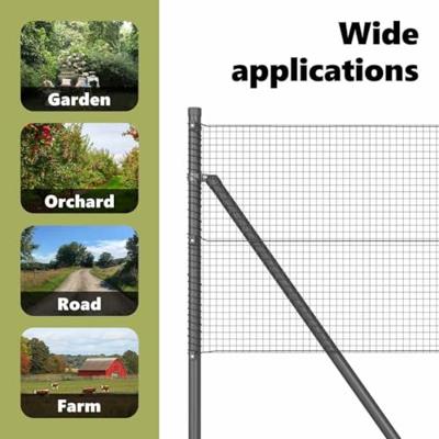 VidaXL Afrasteringspaal grijs 10 x 0,4 m (16 x 16 mm gaas)