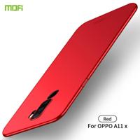 Voor OPPO A11x MOFI Frosted PC ultradun hard case (rood) - thumbnail