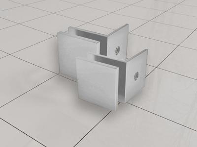 Glaskoppeling Set tbv Inloopdouche Wiesbaden Zonder Profiel Chroom