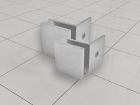 Glaskoppeling Set tbv Inloopdouche Wiesbaden Zonder Profiel Chroom - thumbnail