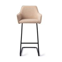 Jesper Home Barkruk 'Hofu' Arch Black, kleur Wild Walnut (zithoogte 75cm) - thumbnail