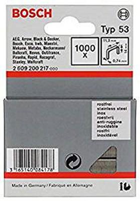 Bosch Accessories 2609200217 Nieten met fijn draad Type 53 1000 stuk(s) Afm. (l x b) 14 mm x 11.4 mm