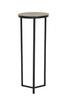 Light & Living Bijzettafel 'Retiro' zuil, mat zwart+ruw antiek brons - thumbnail