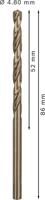 Bosch Accessories 2608585884 HSS Metaal-spiraalboor 4.8 mm Gezamenlijke lengte 86 mm Kobalt DIN 338 Cilinderschacht 10 stuk(s) - thumbnail