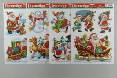 Raamdecoratie l29h41 cm a4 kerstversiering Decoris - Decoris