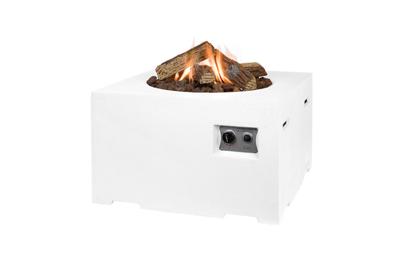 Cocoon vuurtafel vierkant wit