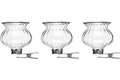 Mica Decorations Vaasjes - 3 stuks - met clip - 6 x 4 cm