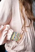 Folia elastiek touw, 5 m, pak van 4 stuks in geassorteerde pastelkleuren - thumbnail