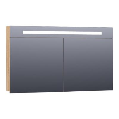 Brauer Promise Spiegelkast - 120 cm - met Directe Verlichting - 2 Enkelzijdige Spiegeldeuren - Forest Tan