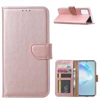 Bookcover Case Samsung Galaxy S20 Ultra Rosekleurig met Pasjeshouder - thumbnail