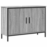 Wastafelkast 80x30x60 cm bewerkt hout grijs sonoma eikenkleurig - thumbnail