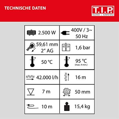 T.I.P. - Technische Industrie Produkte EXTREMA 700/16-3 IX 30275 Dompelpomp voor vervuild water 42000 l/h 16 m T.I.P. - Technische Industrie Produkte EXTREMA 700/16-3 IX 30275 Dompelpomp voor vervuild water 42000 l/h 16 m