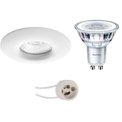 Philips CorePro LED Spot Set IP65 - Mat Wit - Inbouw Ø82mm - Warm Wit