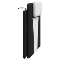 Hoofdbordkussen 100 cm kunstleer zwart en wit - thumbnail