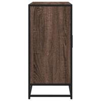 Dressoir 92x35x76 cm bewerkt hout bruin eikenkleurig - thumbnail