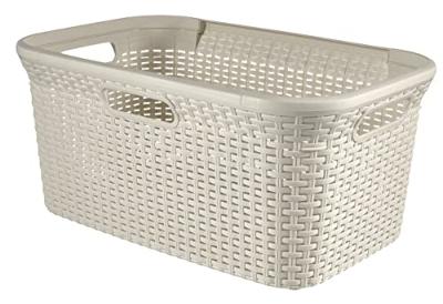 Curver Wasmand Gevlochten 45 Liter Creme - thumbnail