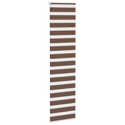 VidaXL Zebra rolgordijn 55x200 cm stofbreedte 50,9 cm polyester bruin VidaXL Zebra rolgordijn 55x200 cm stofbreedte 50,9 cm polyester bruin