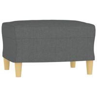 Fauteuil met voetenbank 60 cm stof donkergrijs - thumbnail