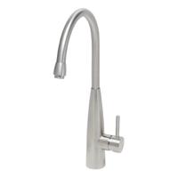Wiesbaden 304 Clark keukenkraan met hooggebogen uitloop RVS 24.3702 - thumbnail