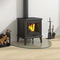 VidaXL Glasplaat voor open haard half rond 800x600 mm - thumbnail