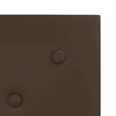 VidaXL Wandpanelen 12 st 1,08 m² 30x30 cm kunstleer bruin - thumbnail