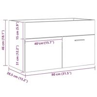 Badkamerkast met opslag Zwart eiken Bewerkt hout - thumbnail