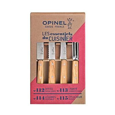 Opinel Keukenmessen olijfhout - 4-delig