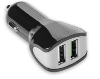 Celly CC2USBTURBOBK oplader voor mobiele apparatuur Zwart, Grijs Auto - thumbnail