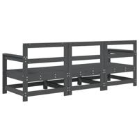3-delige Loungeset massief grenenhout grijs - thumbnail
