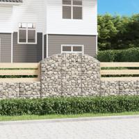 VidaXL Schanskorf gewelfd 150x30x120/140 cm gegalvaniseerd ijzer - thumbnail