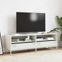 Tv-meubel 135x39x43,5 cm koudgewalst staal wit - thumbnail
