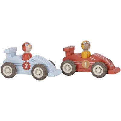 Little Dutch houten pullback raceauto set 2-delig